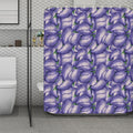 Watercolor Eggplant Print Polyester Shower Curtain
