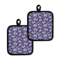 Watercolor Eggplant Print Pot Holders