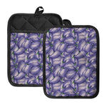 Watercolor Eggplant Print Pot Holders With Pocket