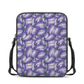 Watercolor Eggplant Print Rectangular Crossbody Bag
