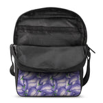 Watercolor Eggplant Print Rectangular Crossbody Bag