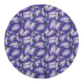 Watercolor Eggplant Print Round Blanket