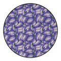 Watercolor Eggplant Print Round Floor Mat