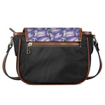 Watercolor Eggplant Print Saddle Bag