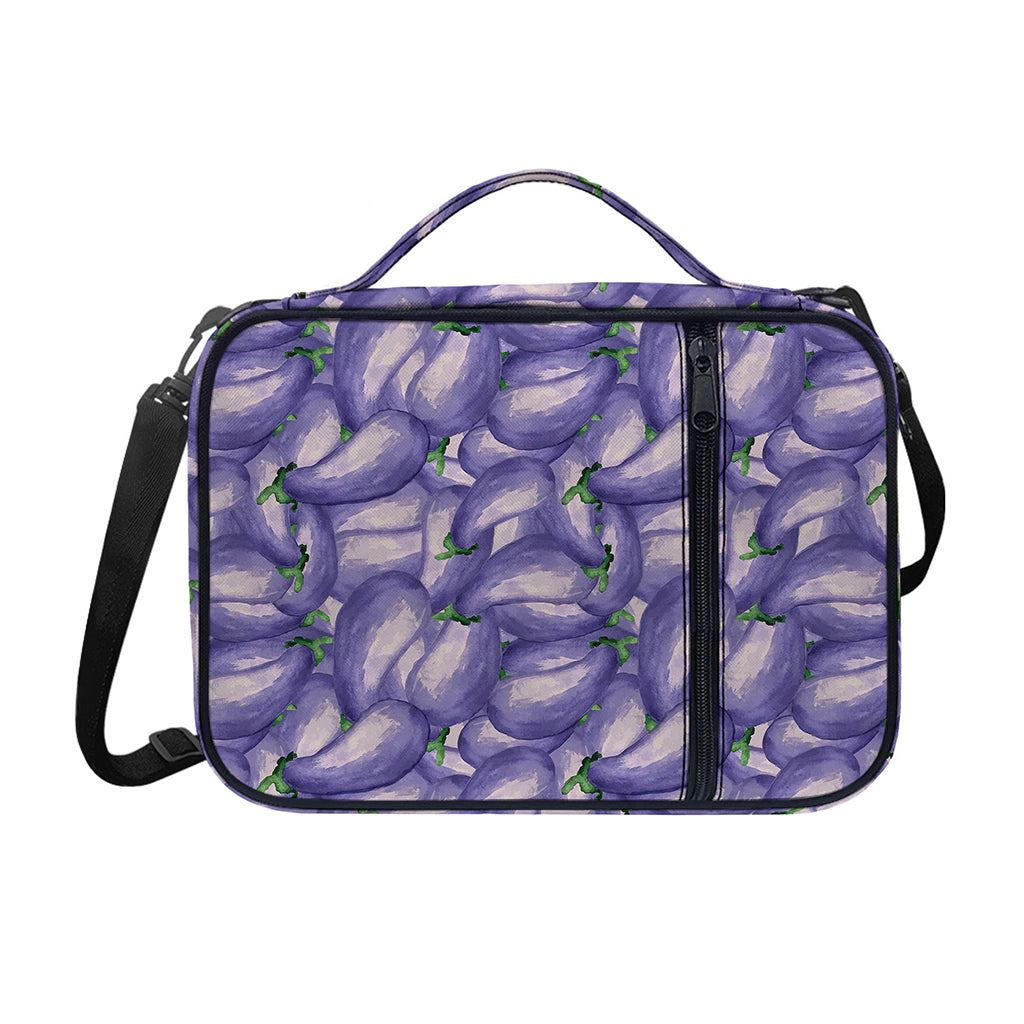Watercolor Eggplant Print Shoulder Strap Bible Bag