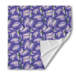 Watercolor Eggplant Print Silk Bandana