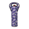 Watercolor Eggplant Print Single Neoprene Wine Tote