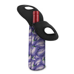 Watercolor Eggplant Print Single Neoprene Wine Tote