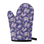 Watercolor Eggplant Print Single Oven Mitt