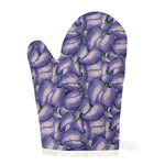 Watercolor Eggplant Print Single Oven Mitt