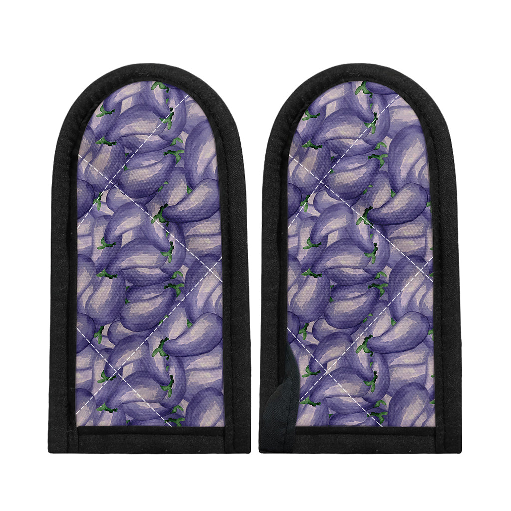 Watercolor Eggplant Print Skillet Handle Cover