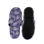 Watercolor Eggplant Print Slippers