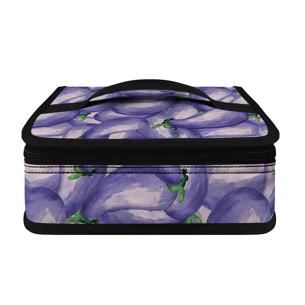 Watercolor Eggplant Print Small Lunch Bag