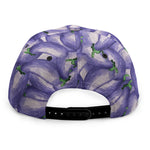 Watercolor Eggplant Print Snapback Cap