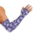Watercolor Eggplant Print Sun Protection Arm Sleeves