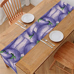 Watercolor Eggplant Print Table Runner