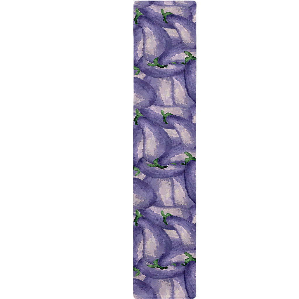 Watercolor Eggplant Print Table Runner