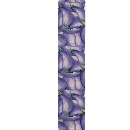 Watercolor Eggplant Print Table Runner