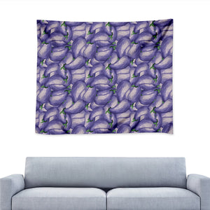 Watercolor Eggplant Print Tapestry