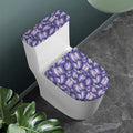 Watercolor Eggplant Print Toilet Lid And Tank Cover Set