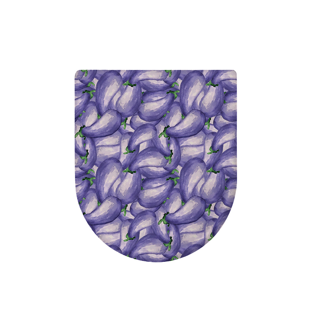 Watercolor Eggplant Print Toilet Lid Cover