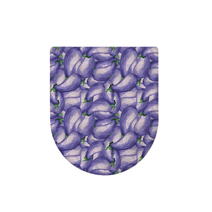 Watercolor Eggplant Print Toilet Lid Cover