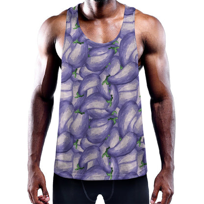Watercolor Eggplant Print Training Tank Top