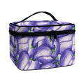 Watercolor Eggplant Print Travel Makeup Bag