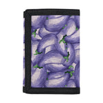 Watercolor Eggplant Print Trifold Wallet
