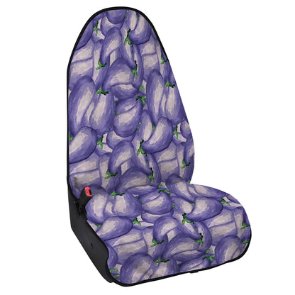 Watercolor Eggplant Print Waterproof Car Seat Cover