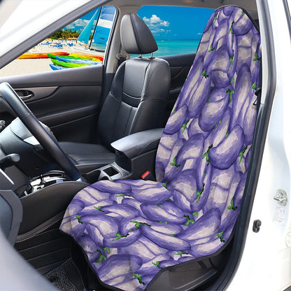 Watercolor Eggplant Print Waterproof Car Seat Cover