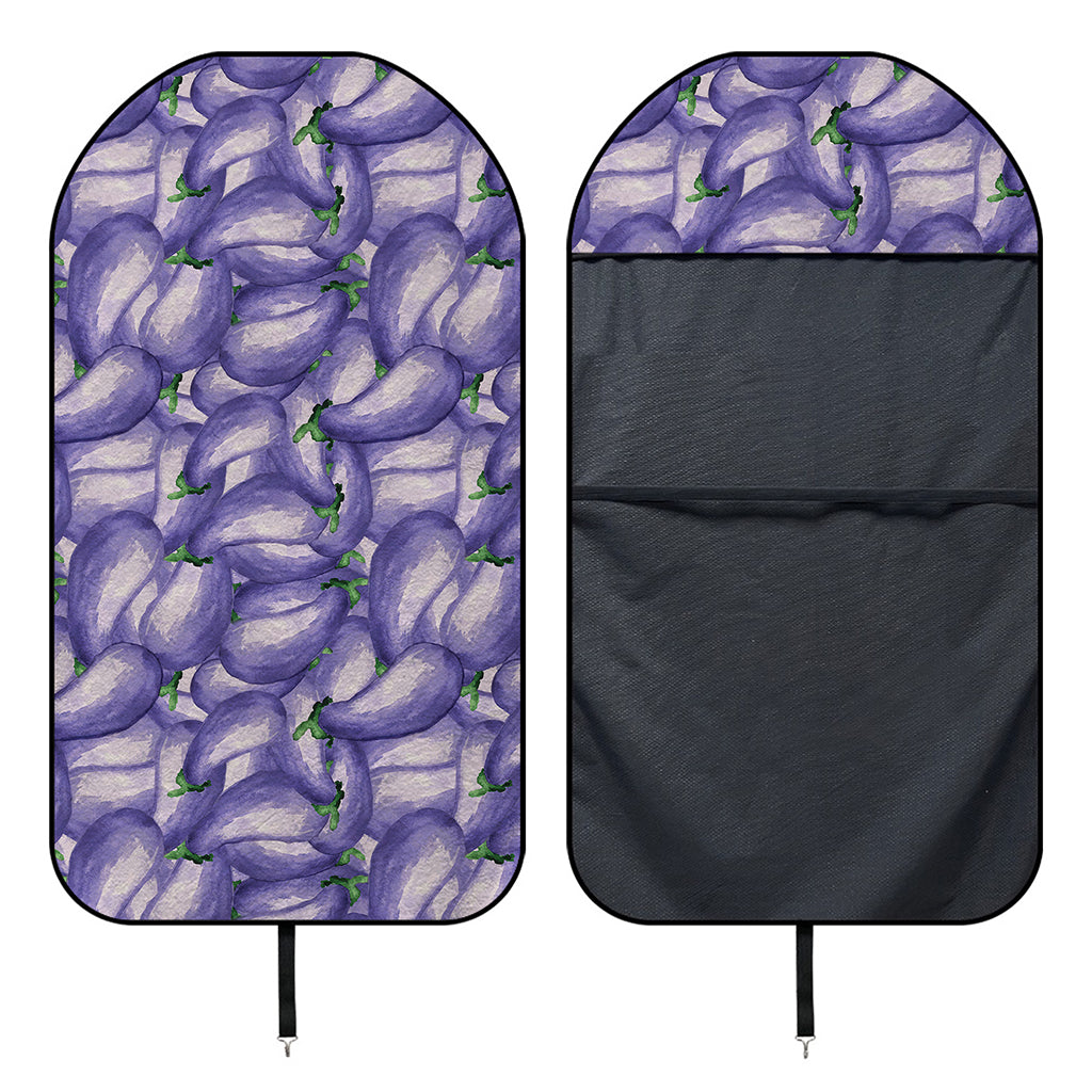 Watercolor Eggplant Print Waterproof Car Seat Cover