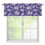 Watercolor Eggplant Print Window Valance