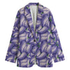 Watercolor Eggplant Print Women's Blazer