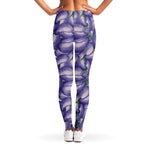 Watercolor Eggplant Print Women's Leggings