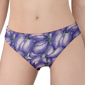 Watercolor Eggplant Print Women's Panties