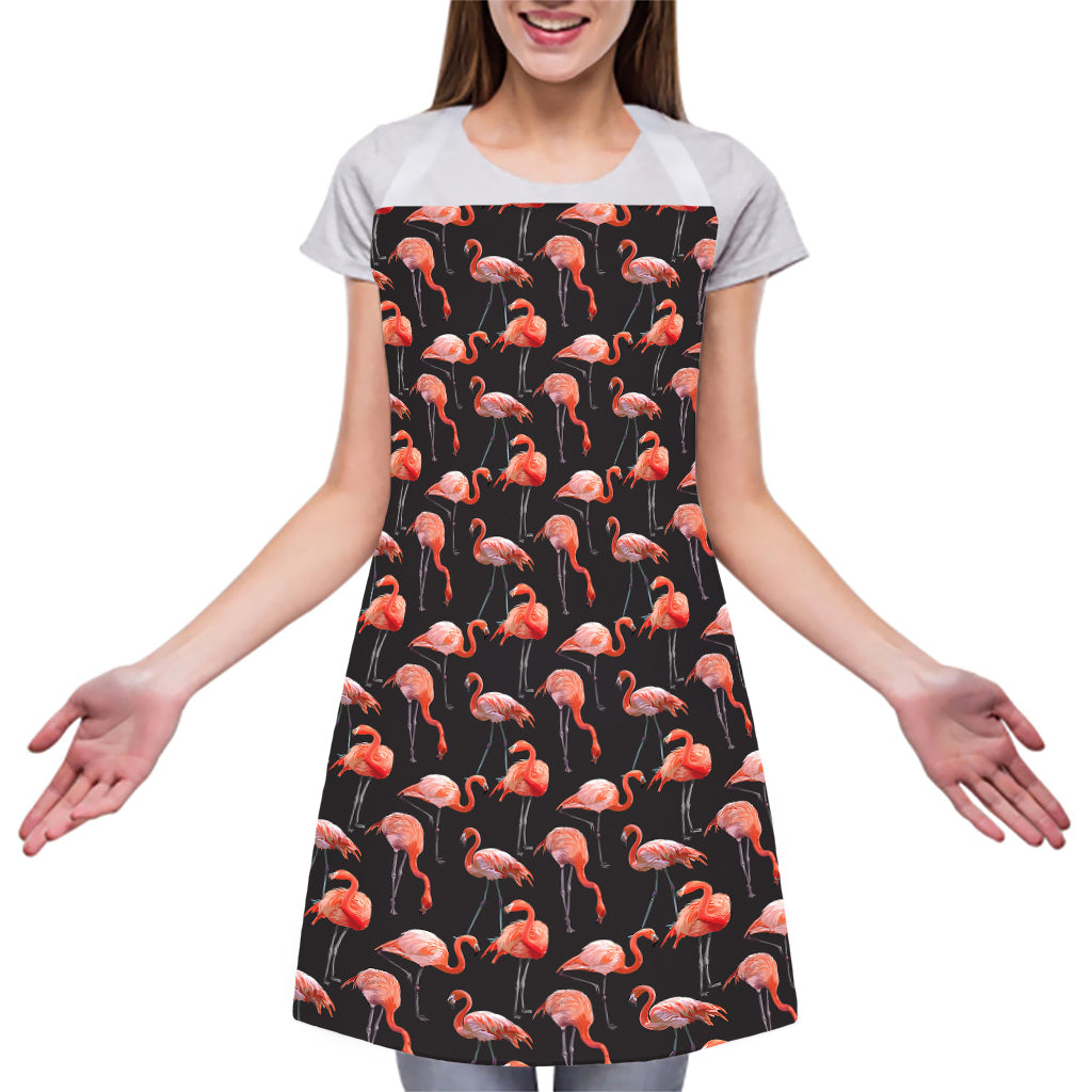 Watercolor Flamingo Pattern Print Adjustable Apron