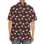 Watercolor Flamingo Pattern Print Aloha Shirt