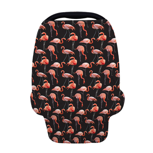 Watercolor Flamingo Pattern Print Baby Seat Cover