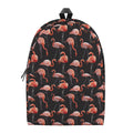 Watercolor Flamingo Pattern Print School Backpack