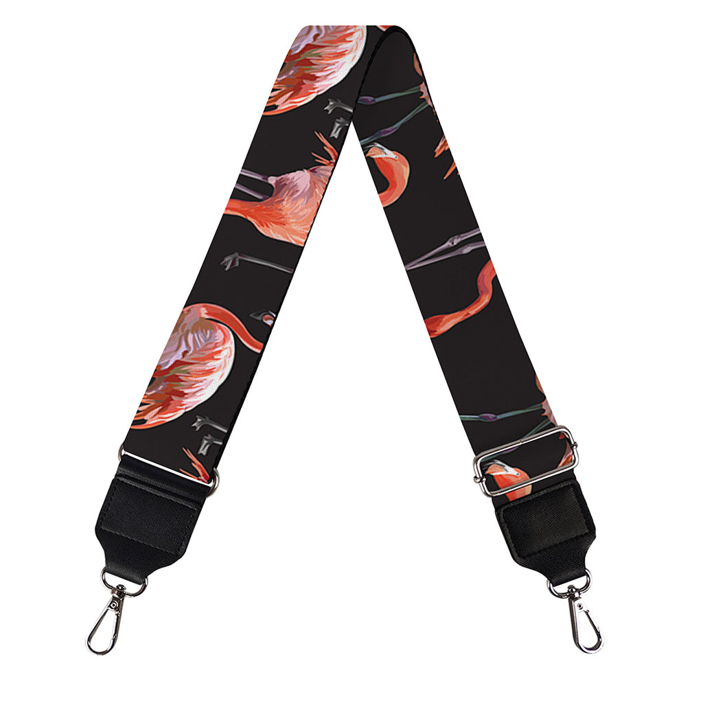 Watercolor Flamingo Pattern Print Bag Strap