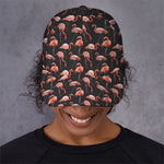 Watercolor Flamingo Pattern Print Baseball Cap