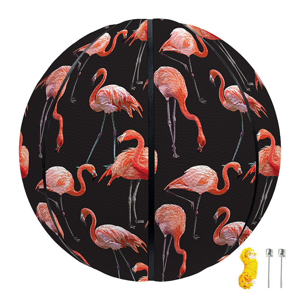 Watercolor Flamingo Pattern Print Basketball