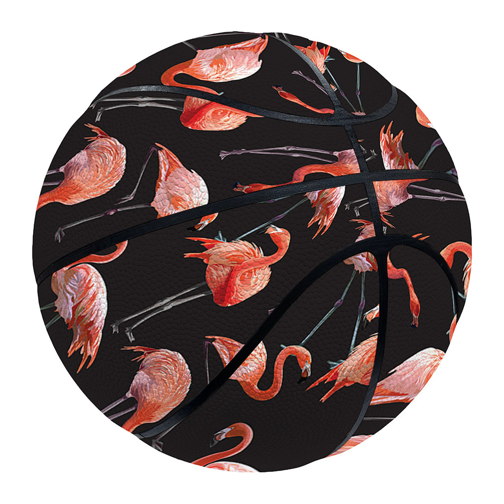 Watercolor Flamingo Pattern Print Basketball