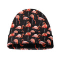 Watercolor Flamingo Pattern Print Beanie