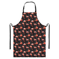 Watercolor Flamingo Pattern Print Bib Apron With Pocket
