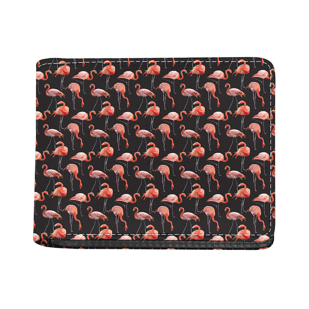 Watercolor Flamingo Pattern Print Bifold Wallet