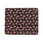 Watercolor Flamingo Pattern Print Bifold Wallet