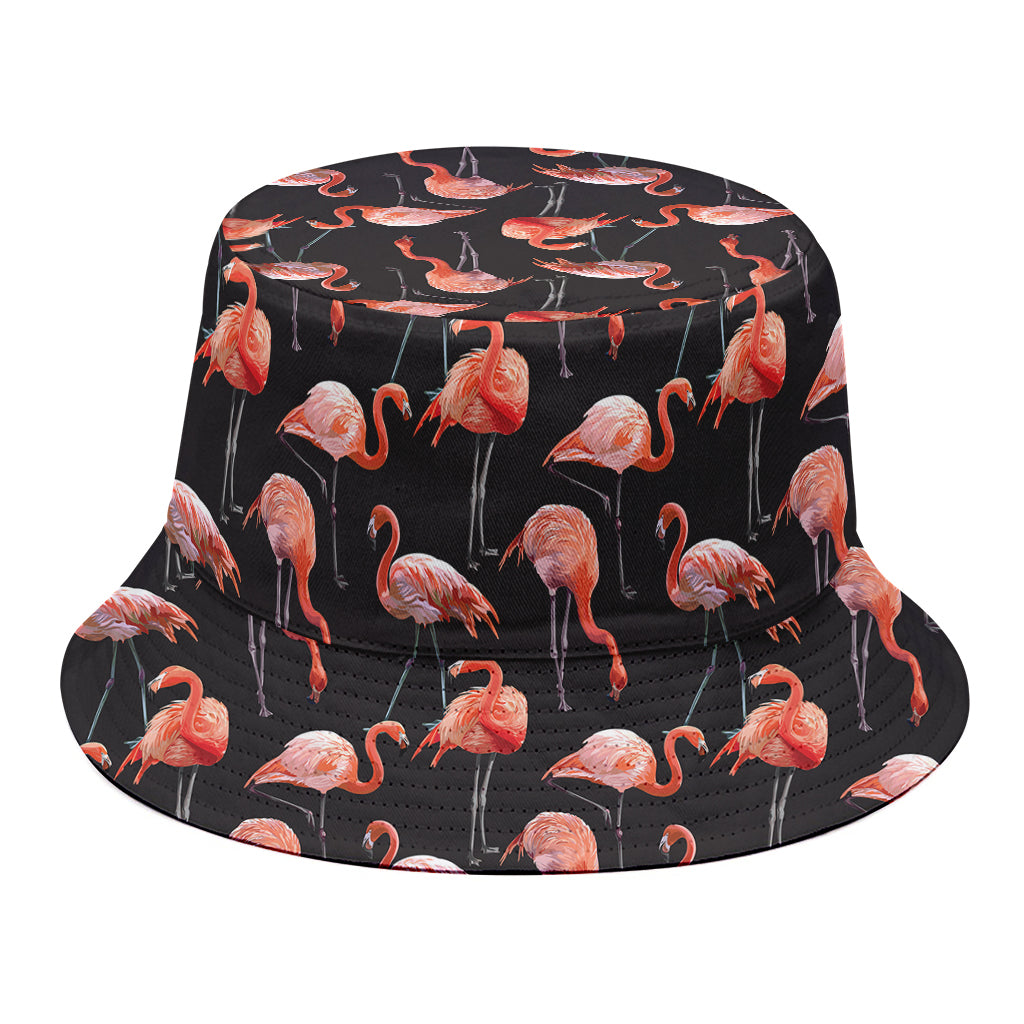 Watercolor Flamingo Pattern Print Bucket Hat