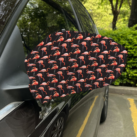 Watercolor Flamingo Pattern Print Car Side Mirror Covers